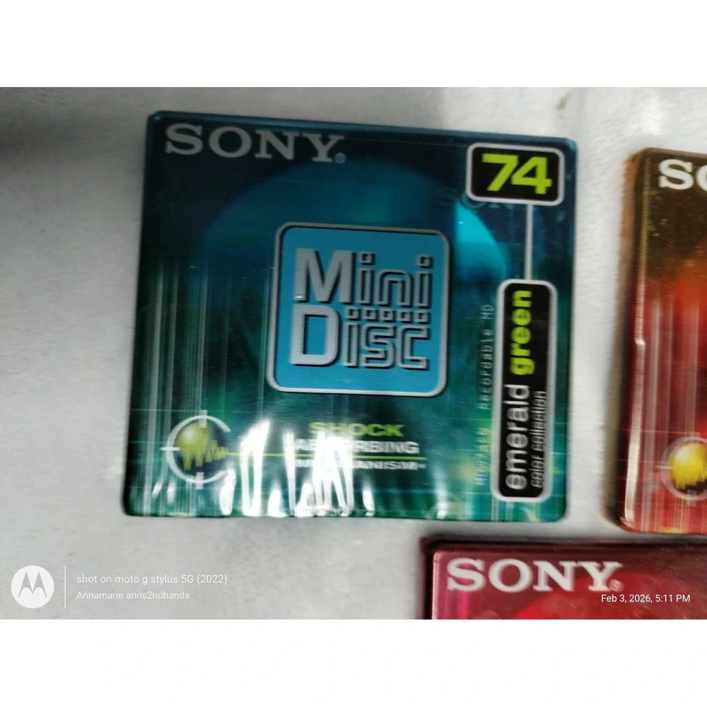 Sony MiniDisc 74 Min‎ MDW-74 Color Collection Sealed Retro Audio Media Set of 3